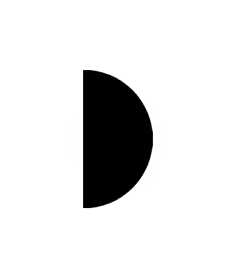 Black color half moon image